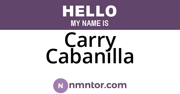 Carry Cabanilla
