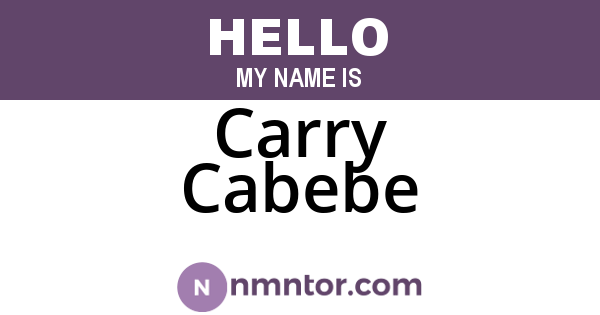 Carry Cabebe