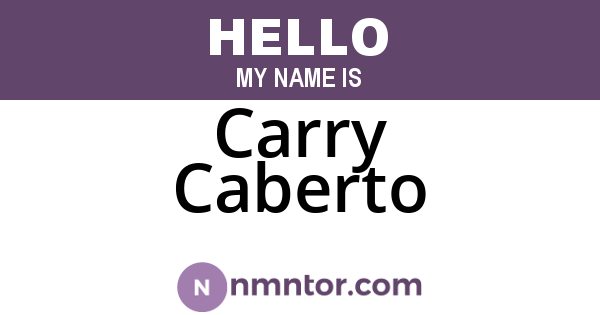 Carry Caberto