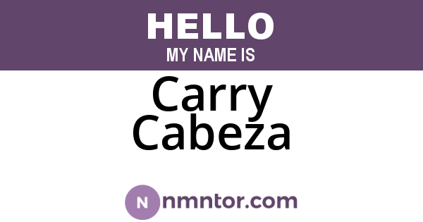 Carry Cabeza