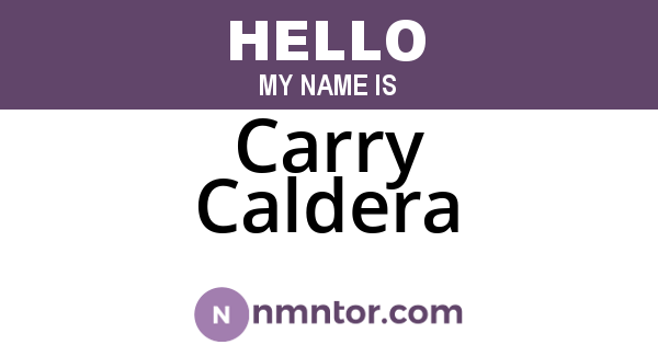 Carry Caldera