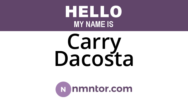 Carry Dacosta