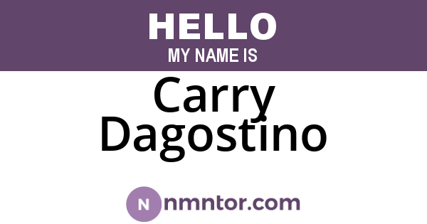 Carry Dagostino