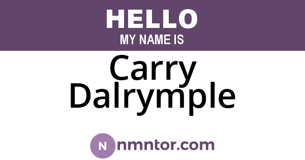 Carry Dalrymple