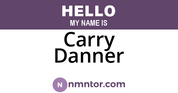 Carry Danner