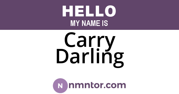 Carry Darling
