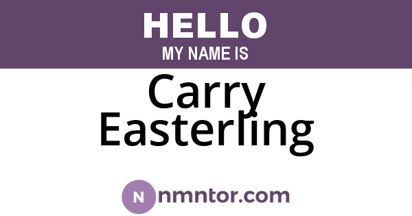 Carry Easterling