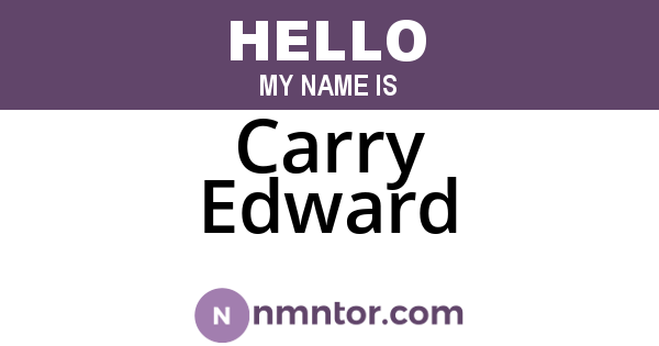 Carry Edward