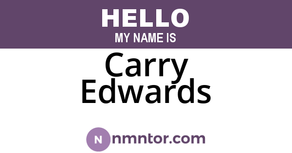 Carry Edwards