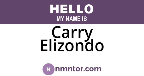 Carry Elizondo