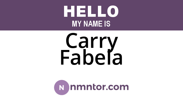 Carry Fabela