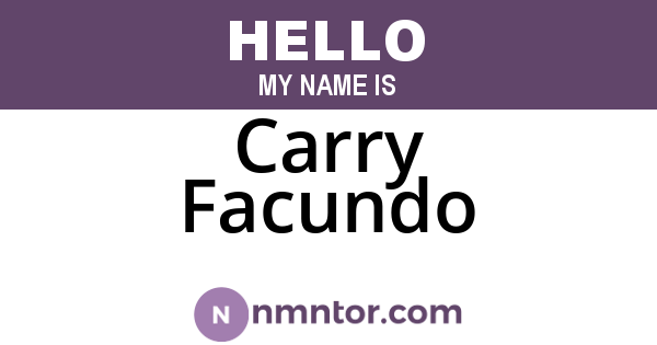 Carry Facundo