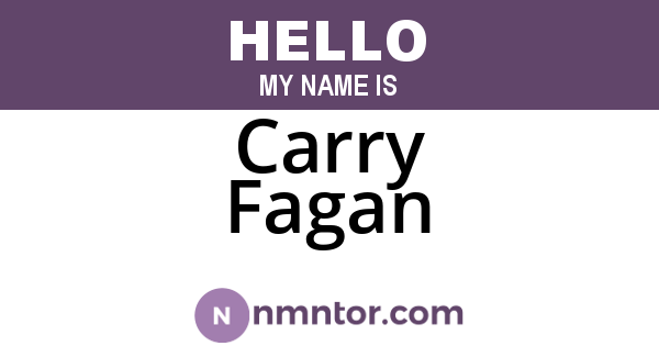 Carry Fagan