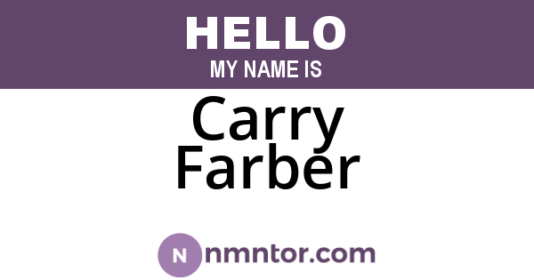 Carry Farber
