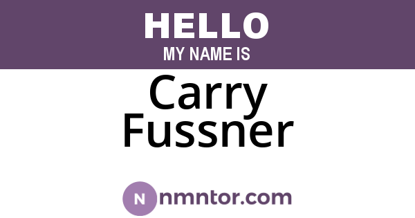 Carry Fussner