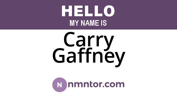 Carry Gaffney