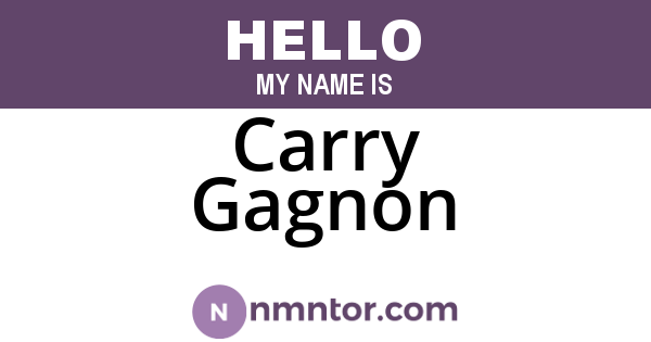 Carry Gagnon