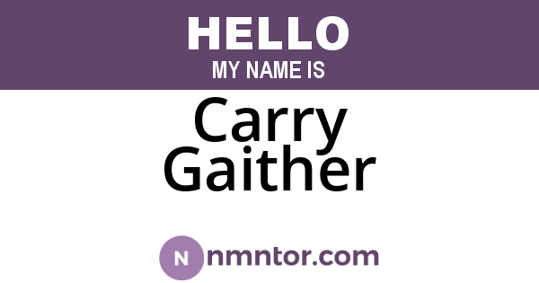 Carry Gaither