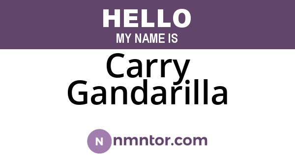 Carry Gandarilla