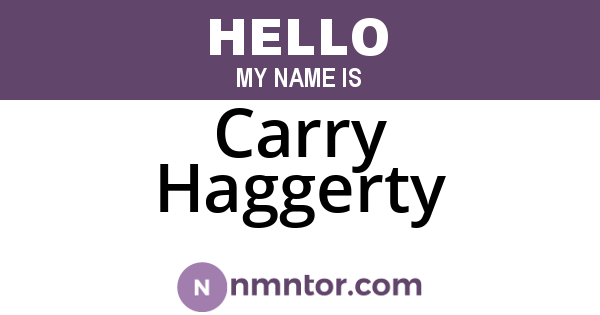 Carry Haggerty