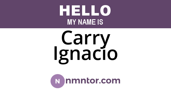 Carry Ignacio