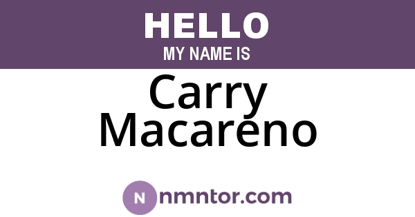 Carry Macareno