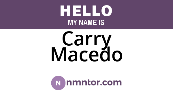 Carry Macedo