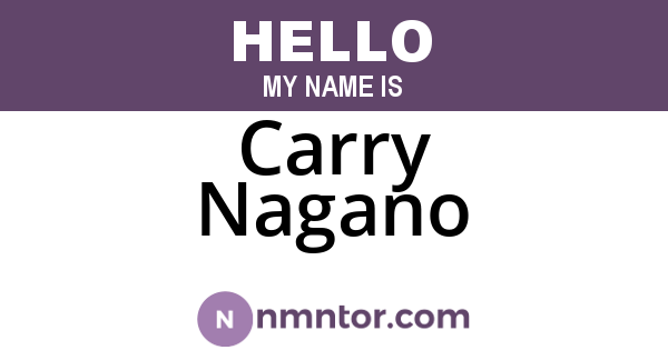 Carry Nagano