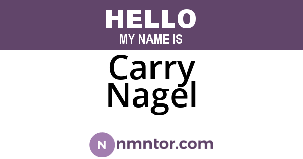 Carry Nagel