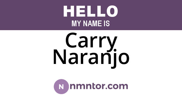 Carry Naranjo