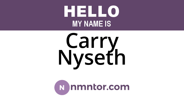 Carry Nyseth