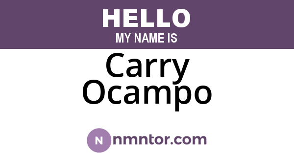 Carry Ocampo