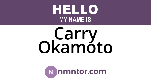 Carry Okamoto