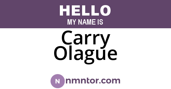 Carry Olague