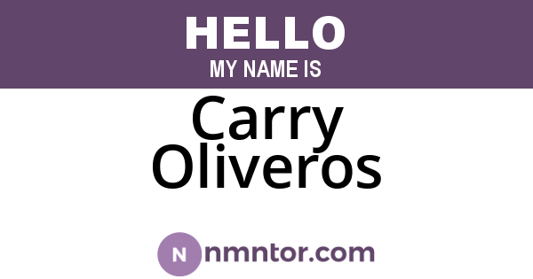 Carry Oliveros
