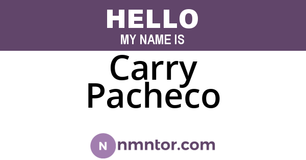 Carry Pacheco