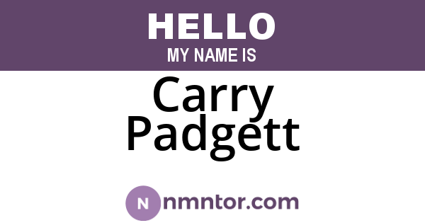Carry Padgett