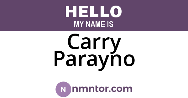 Carry Parayno