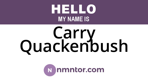Carry Quackenbush