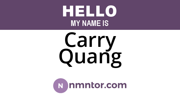 Carry Quang