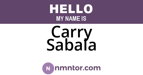Carry Sabala
