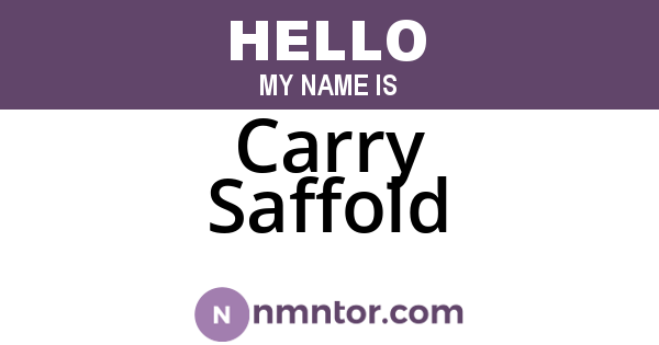 Carry Saffold