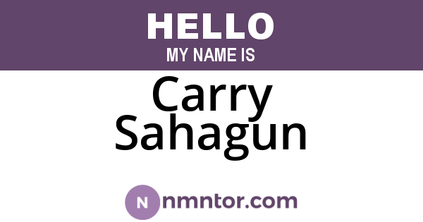 Carry Sahagun