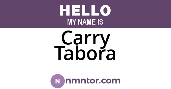 Carry Tabora
