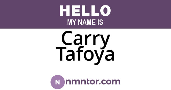 Carry Tafoya