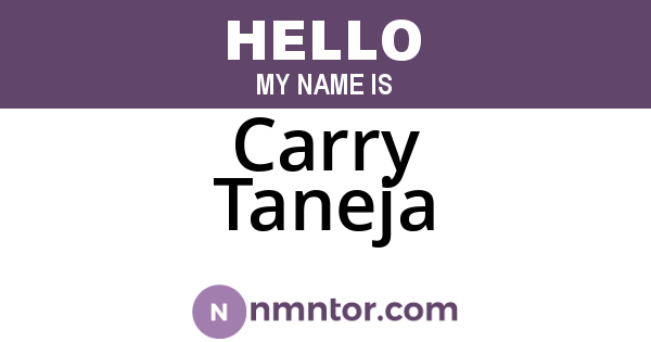 Carry Taneja