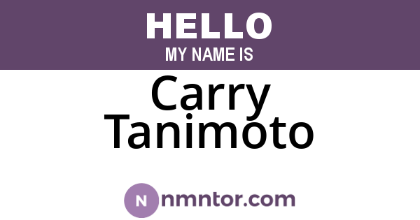Carry Tanimoto