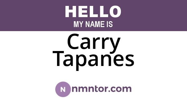 Carry Tapanes