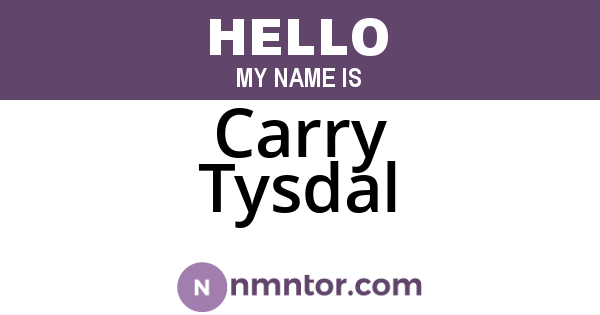 Carry Tysdal
