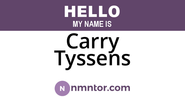 Carry Tyssens
